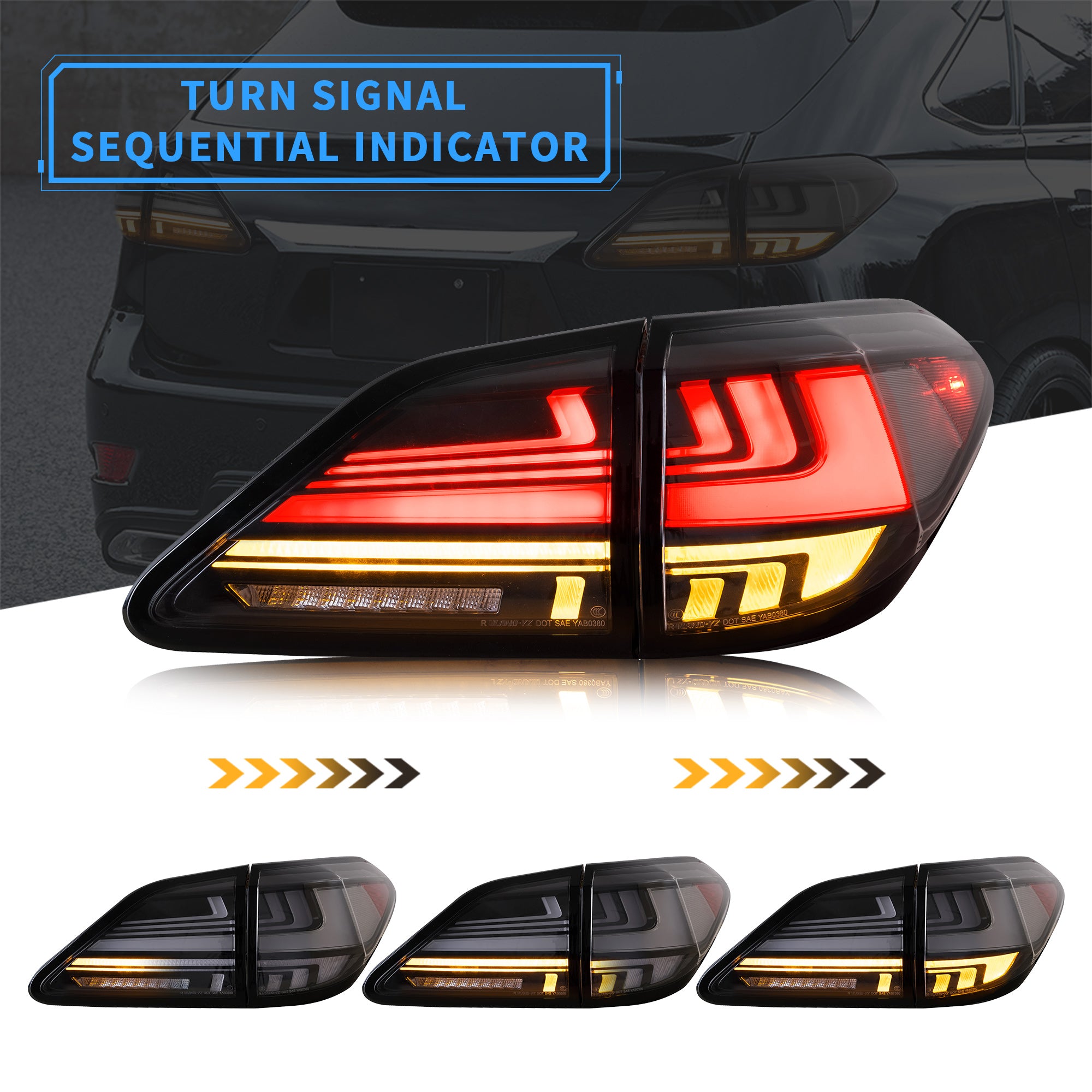 LED Rear Tail Lights For 2010-2015 Lexus RX 350 450h 270