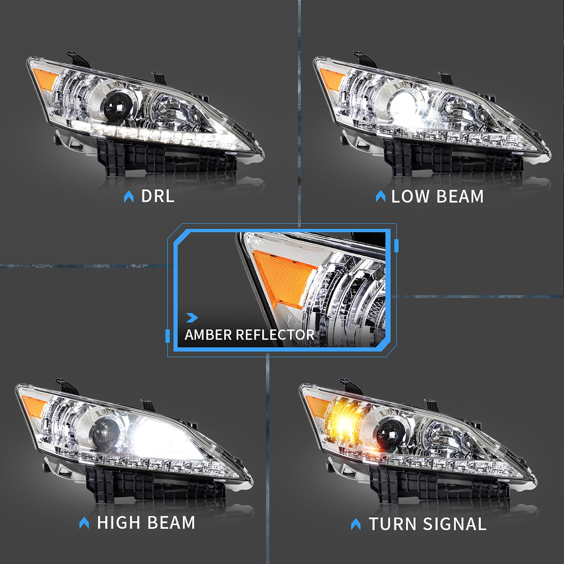 LED Headlights For 2010-2012 Lexus ES350 [XV40]